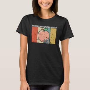 T-shirt Fruits de pêche Imprimer juste Apricot Week-ends d