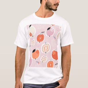 T-shirt Fruits de pomme, abstrait, motif d'été