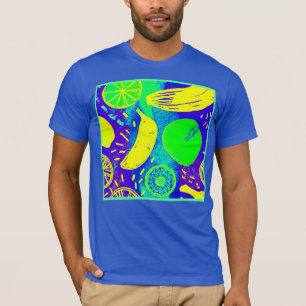 T-shirt Fruits expressifs Neon Color Art Motif