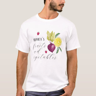 T-shirt Fruits mignons et légumes Monogrammes