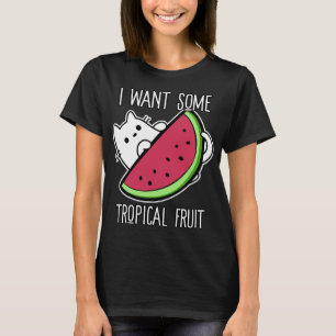 T-shirt Fruits tropicaux Fruit Watermelon Chat Foodie
