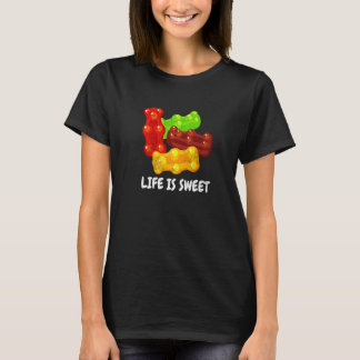 T-shirt Fruity Candy Gummy Ours La vie est doux Hommes Fem