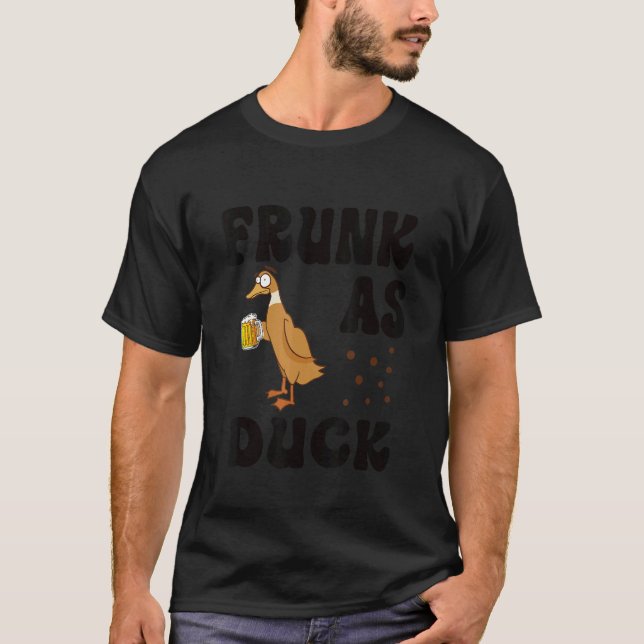 T-shirt Frunk As Duck   Rubber Duck Drinking Meme Humor 1 (Devant)