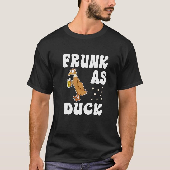 T-shirt Frunk As Duck   Rubber Duck Drinking Meme Humor  2 (Devant)