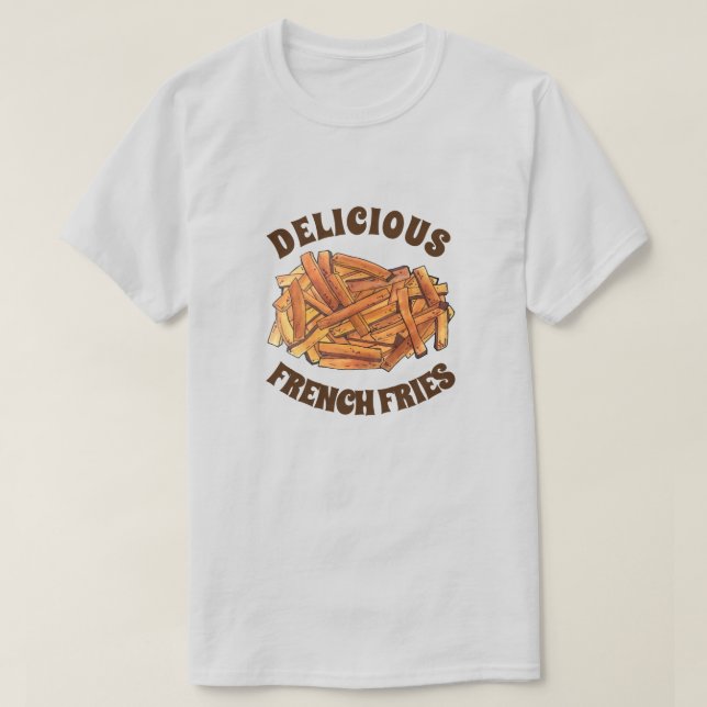 T-shirt Fry Steak Fries frites Pommes de terre Junk Food (Design devant)