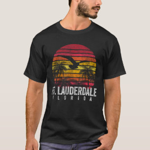 T-shirt Ft Fort Lauderdale Floride FL Vintage Retro Distre