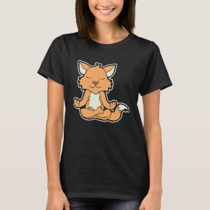 T-shirt Fuchs Fox Relaxfox Yoga Position Animale Vintage F