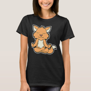 T-shirt Fuchs Fox Relaxfox Yoga Position Animale Vintage F