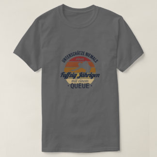T-shirt Fuffzig Jdhriger mit Queue Billiard Snooker 50e