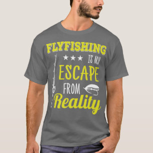 T-shirt Fuir Pêche échapper de la réalité Truite Poisson N