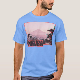 T-shirt Fujiyama Sakura Cherry Blossom Art pour le café ja