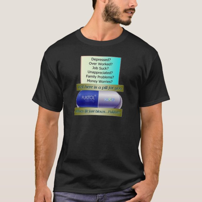 T-shirt Fukitol, le travail ne suce, au-dessus de (Devant)