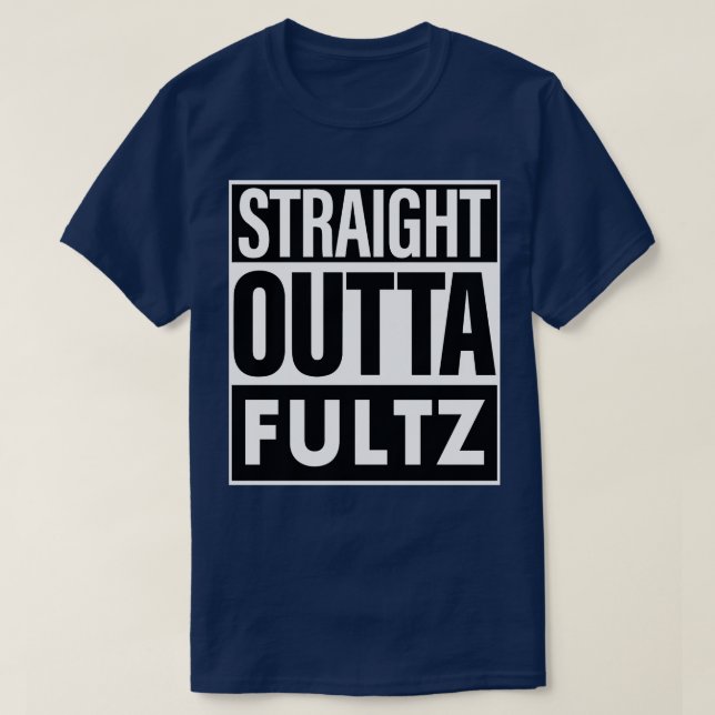 T-shirt Fultz Nom Straight Outta Fultz (Design devant)