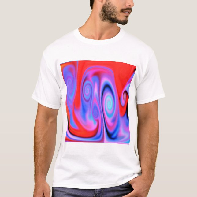 T-shirt Fumée au néon colouful psychédélique abstraite (Devant)