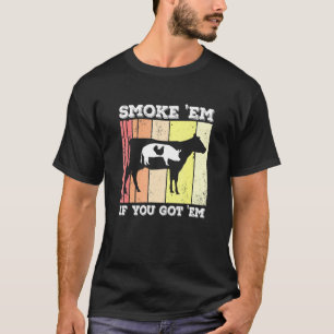 T-shirt Fumée de boeuf de porc de poulet Em Griller Pitmas