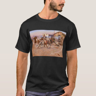 T-shirt Fumée d'un. 45, 1908 par Charles Marion Russell