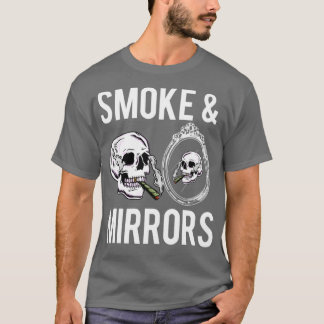 T-shirt Fumée et miroirs crâne drôle