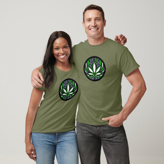 T-shirt fumée pot-feuille (Unisexe)