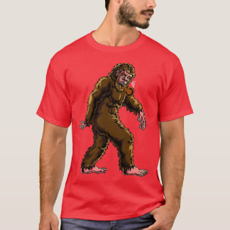 T-shirt Fumer au pied noir Tuyaux en briques Sasquatch Tuy