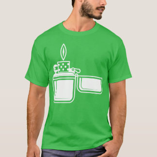 T-shirt Fumer Cigarette Gaz Lighterne design de chemise ré