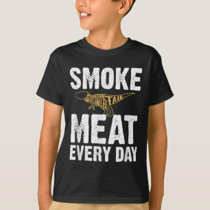 T-shirt Fumer de la viande tous les jours Funny Barbecue F