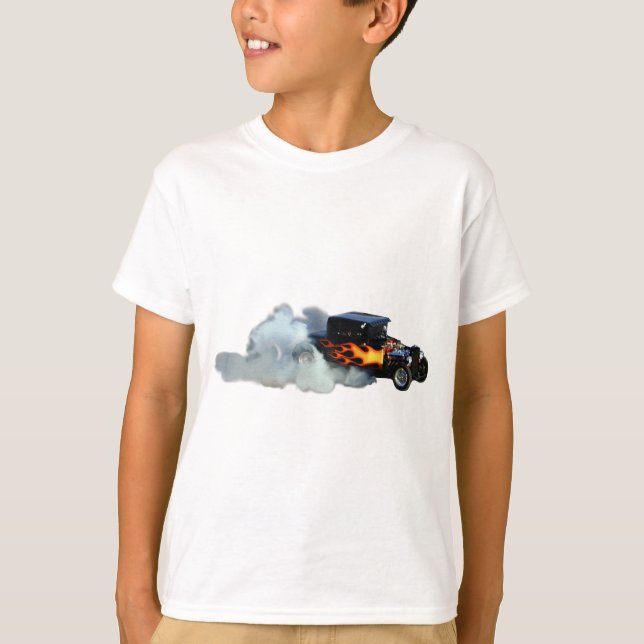 T-shirt Fumer Flaming Vintage Car (Devant)