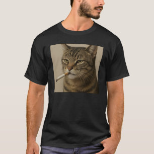 T-shirt Fumer Génération de chats Z Mème Chat Fumer