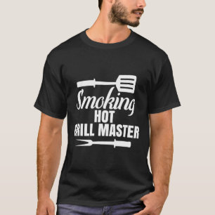T-shirt Fumer Grill Chaud Master Barbecue King Queen Of Th