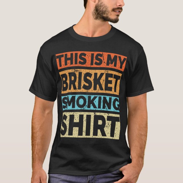 T-shirt Fumeur barbecue C'Est Mon Brisket Fumer Chemise Ré (Devant)
