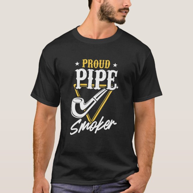 T-shirt Fumeur de tuyaux Mauvaises herbes Cigar Fumée Taba (Devant)