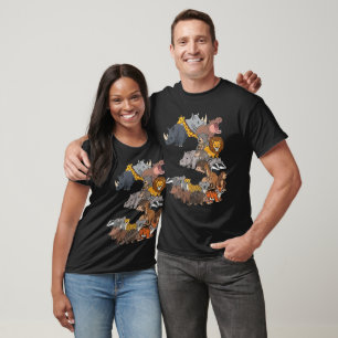 T-shirt Fun 3e Anniversaire Safari Zoo Animaux Figures Enf