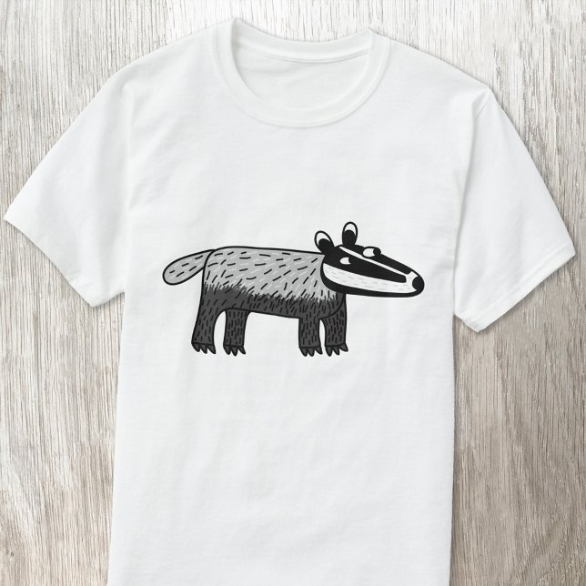 T-shirt Fun Badger (Fun badger cartoon t-shirt for wildlife lovers)