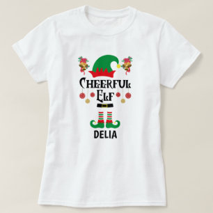 T-shirt Fun Cheerful Elf - Drôle Noël Naming Cadeaux