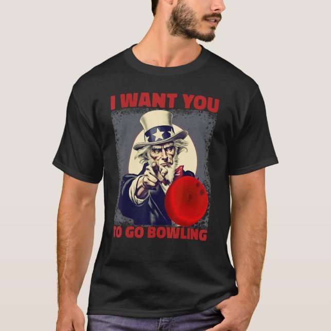 T-shirt Fun Clever Team League Patriotic I Want You To Go  (Devant)