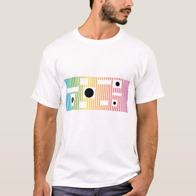 T-shirt fun colour line and dot (Devant)