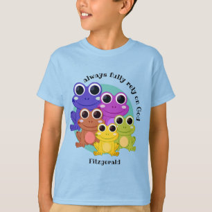 T-shirt Fun Custom PLEINEMENT COMPTER SUR DIEU Frog Christ