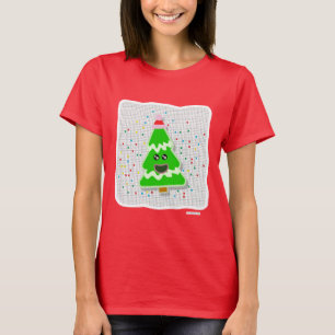 T-shirt Fun Cute Kawaii Christmas Holiday Tree Caractère