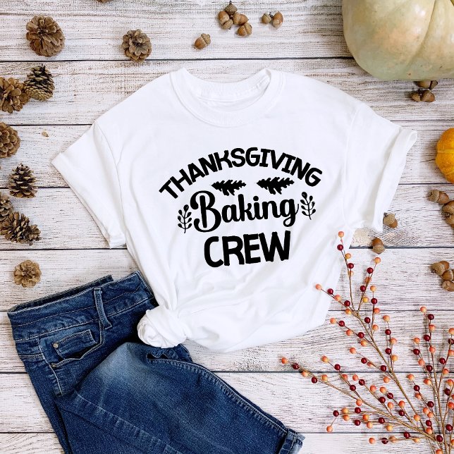 T-shirt Fun de l'équipage de cuisson Thanksgiving (Créateur téléchargé)