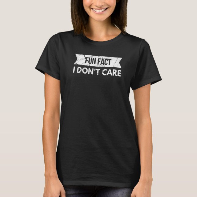 T-shirt Fun Fact Je ne m'intéresse pas Retro Sarcastic pla (Devant)
