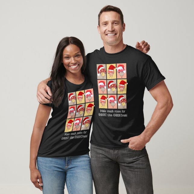 T-shirt Fun FAIRE BEAUCOUP DE PLACE POUR CHRIST Christmas  (Unisexe)
