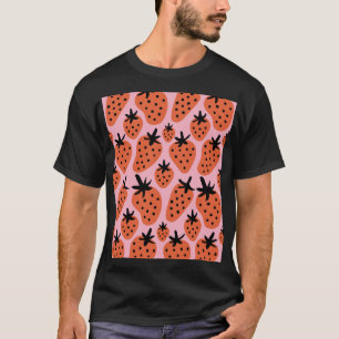 T-shirt Fun fraise, design artisanal sans couture.