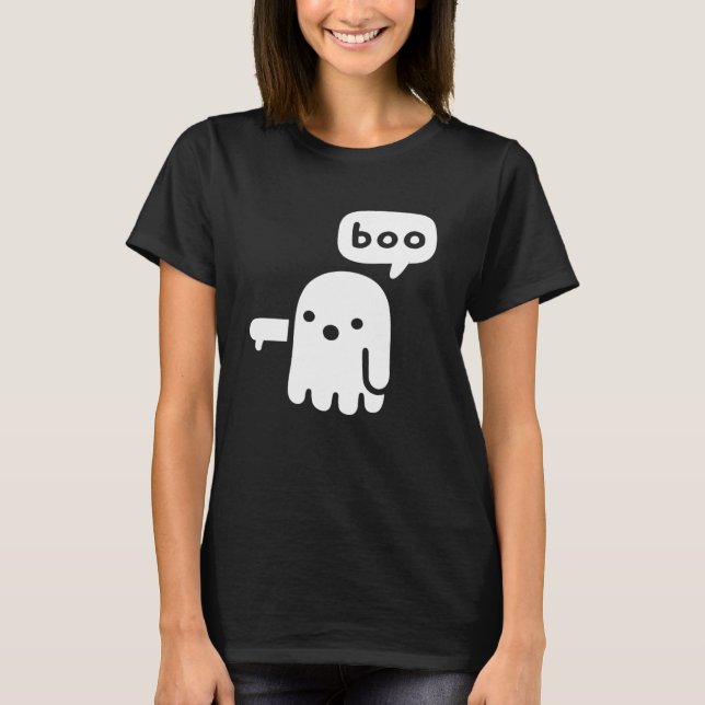 T-shirt Fun Fun Chunky Fantôme De Désapprobation Boo Hallo (Devant)