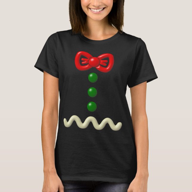 T-shirt Fun Gingerbread Homme Costume Halloween Cadeau (Devant)