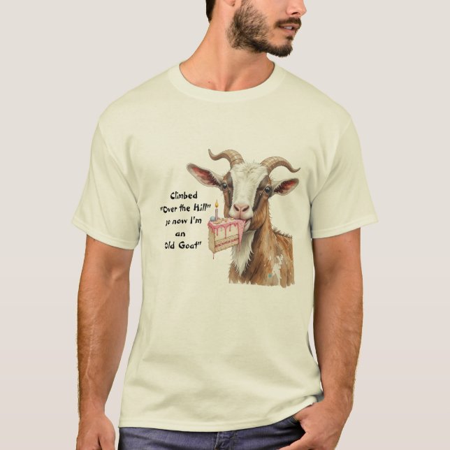 T-shirt Fun Grimpé "Au-dessus de la colline" maintenant un (Devant)