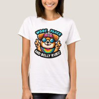 Fun Hippie des années 60 "Paix canine et caresses"
