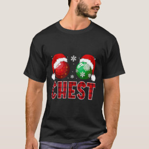 T-shirt Fun Jeu de poitrine Noix de Noël Chemise jumelle C