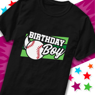T-shirt Fun Kids Baseball Party Home Run Birthday Boy