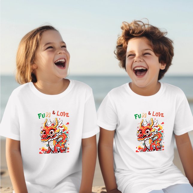 T-shirt Fun & Love Cute Baby Dragon CNY Enfants (Créateur téléchargé)