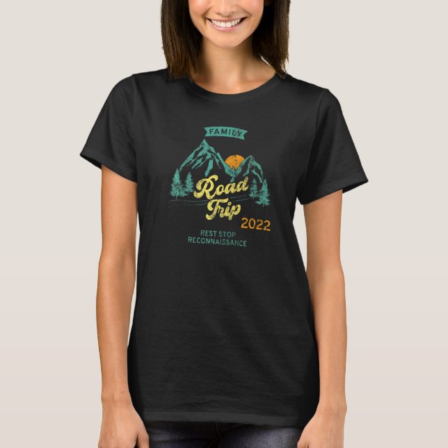 T-shirt Fun Matching Family Road Trip 2022 Rest Stop Recon (Devant)