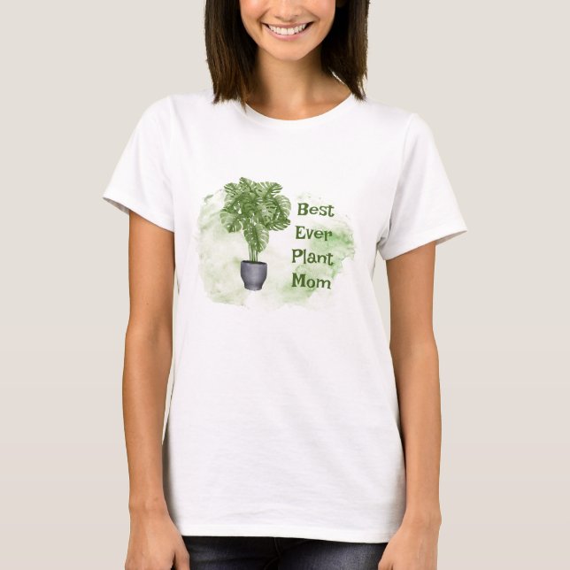 T-shirt Fun Plante Maman Citer Houseplant Monstera (Devant)